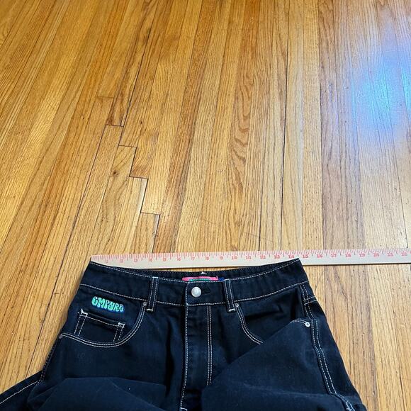 Empyre Tori Jeans Womens 8 Black Baggy Carpenter Skater Punk Wide - Picture 7 of 10